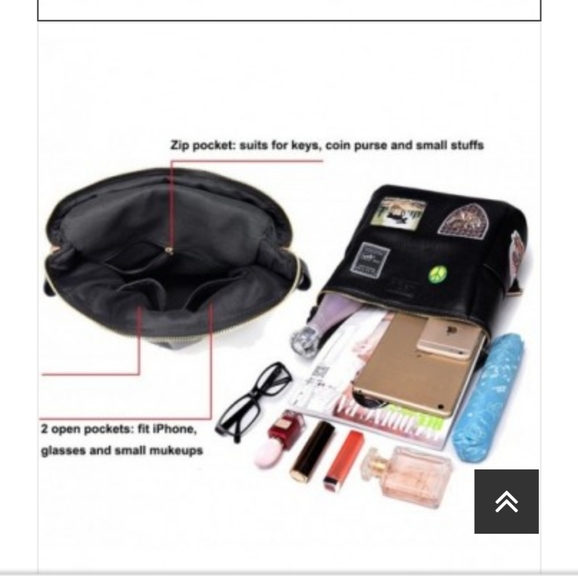 Kemys Leather Backpack with Patches - Picture 2 of 9